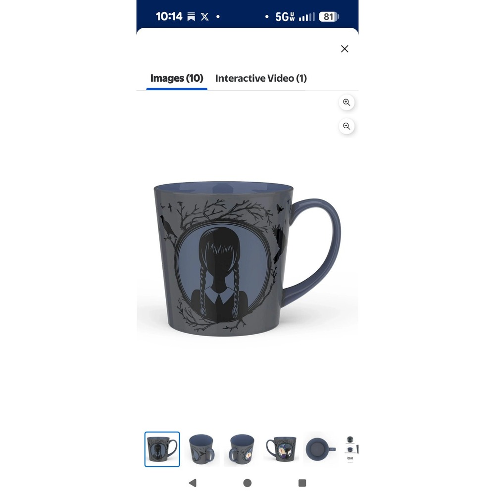 ✨NEW Wednesday Addams Nevermore Academy Coffee Cup Mug with Enid by Zak Designs✨